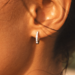 Tiny Gold Hoop Earrings - Image 4