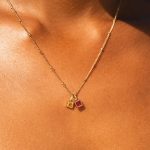 Initial & Birthstone Charm Necklace - Image 5