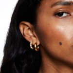 Chunky Huggie Hoop Earrings - Image 3