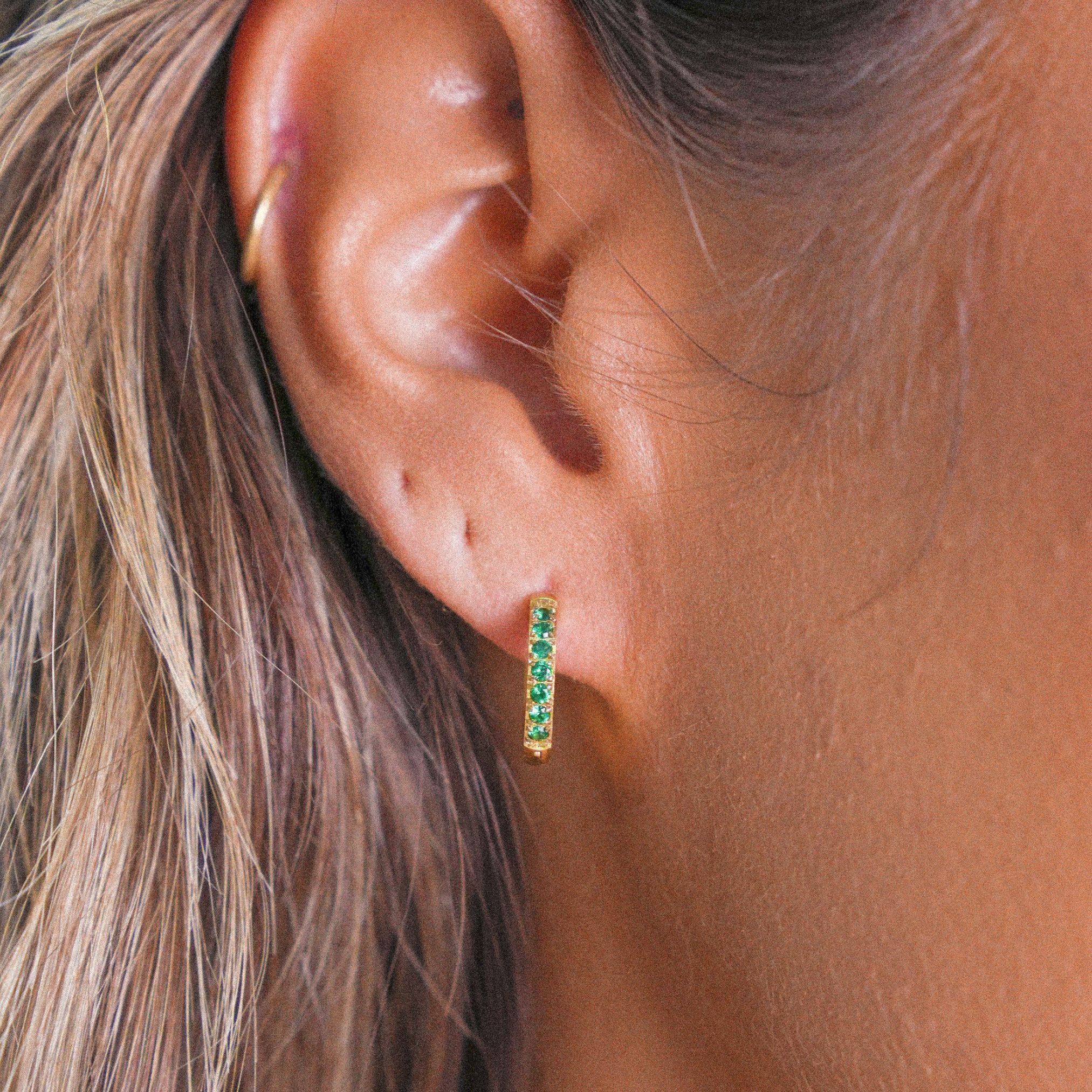 emerald-hoops Emerald Hoops - Image 1