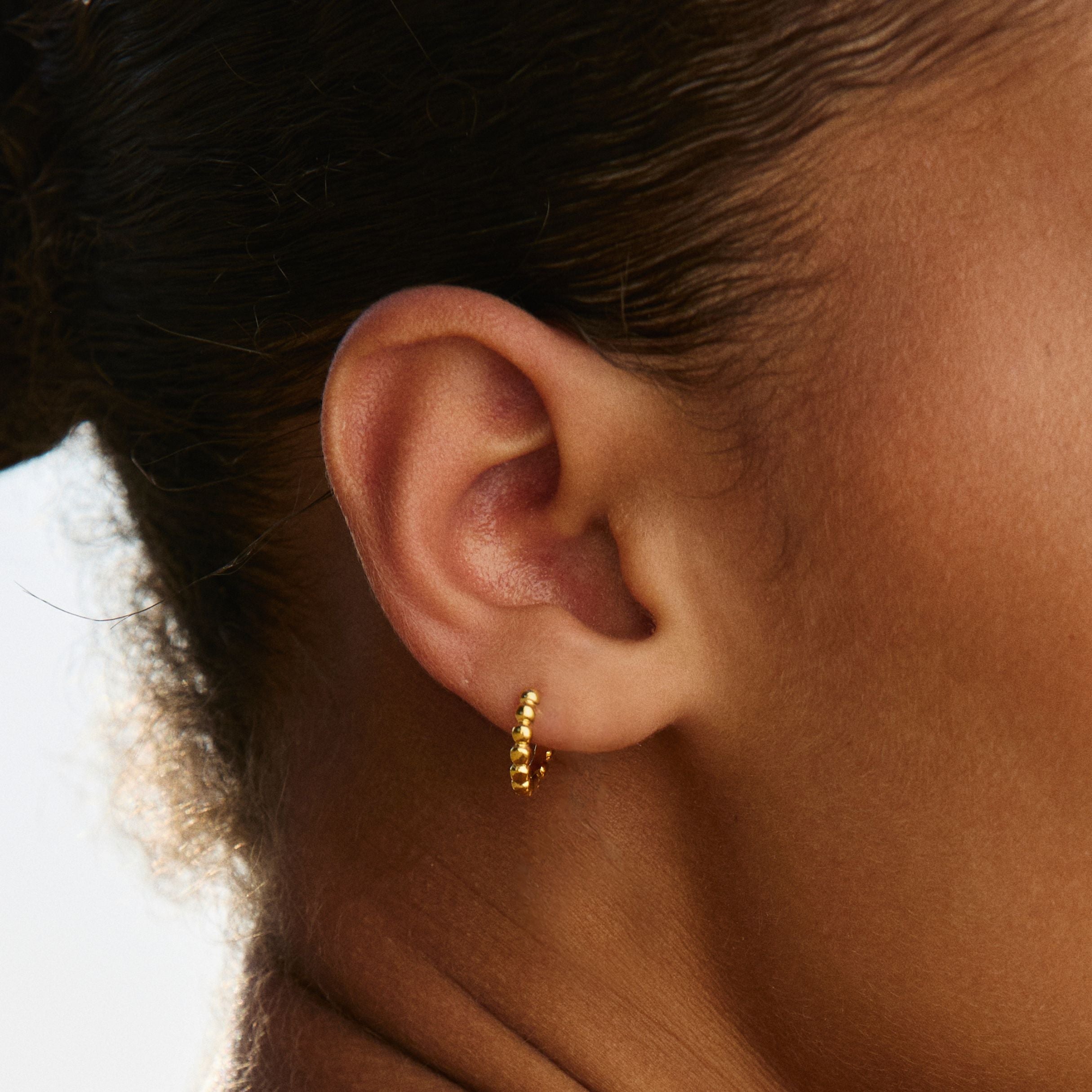 gold-beaded-hoops Beaded Hoops Earrings - Image 1