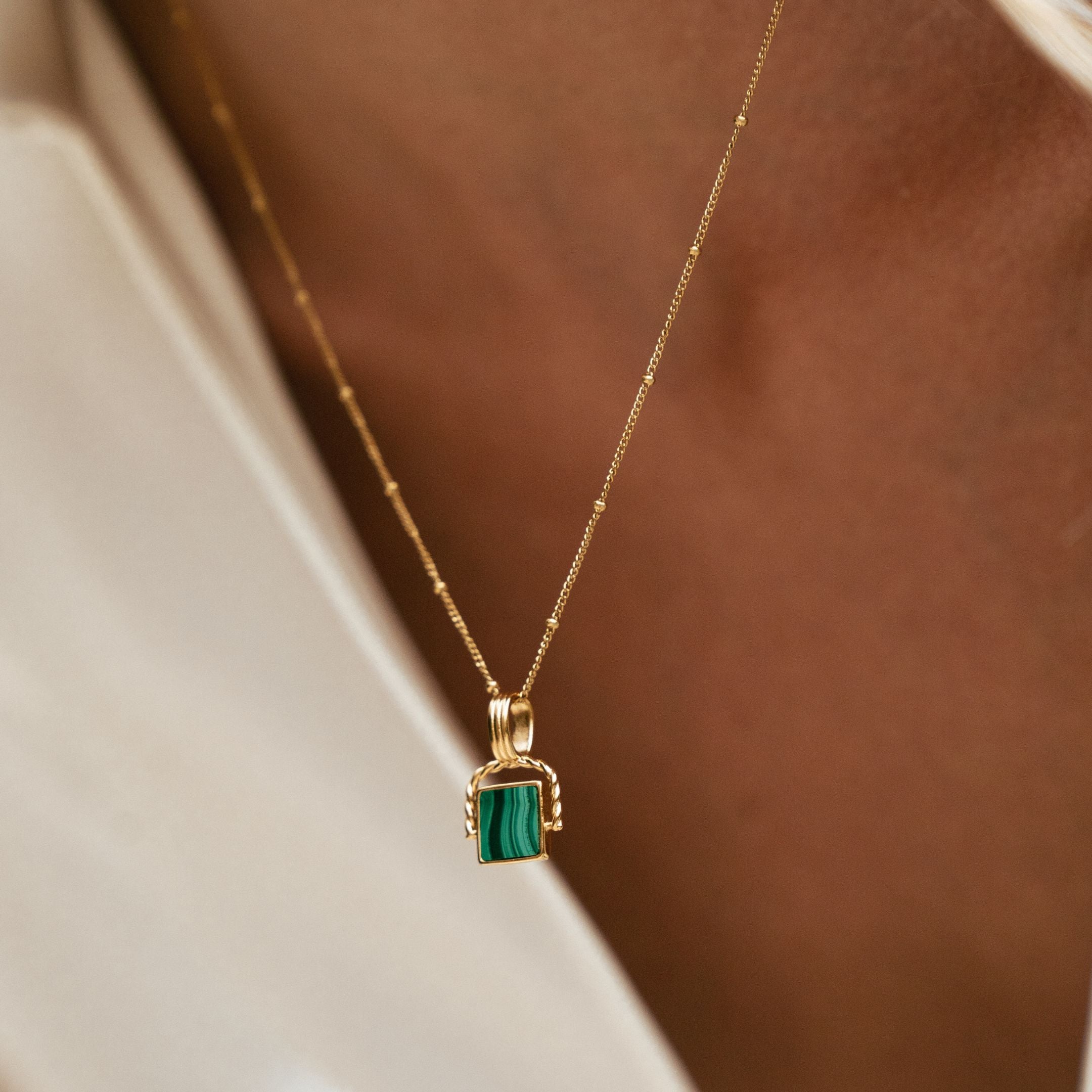malachite-necklace Malachite Pendant - Image 1