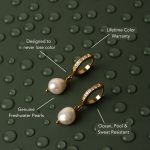 Freshwater Pearl Hoop Earrings - Image 19