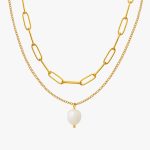 "Isla" Layered Pearl Necklace - Image 4
