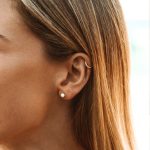 Pearl Stud Earrings - Image 3