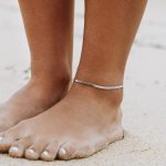 Silver Herringbone Anklet