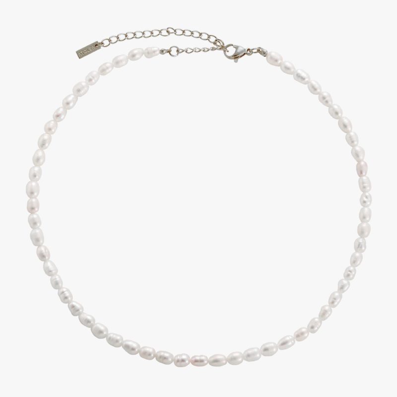 Silver Pearl Choker