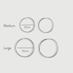 Silver Thin Hoop Earrings