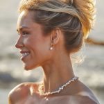 Hammered Pearl Hoop Earrings - Image 11