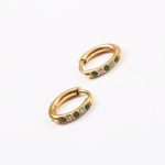 Oasis Green Hoops Earrings - Image 3
