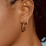 Tiny Gold Hoop Earrings - Image 7