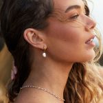 Hammered Pearl Hoop Earrings - Image 12